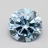 0.90ct FANCY VIVID  BLUE SI1 Round (IGI), image 1