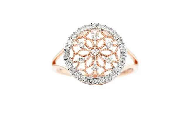 Aarohi Grace(CI. Zaveri)-  0.168 CTW 69 PCS VS1 Lab Grown Round Diamond Ring