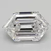 0.88ct D VVS2 Long Hexagon (IGI), image 1