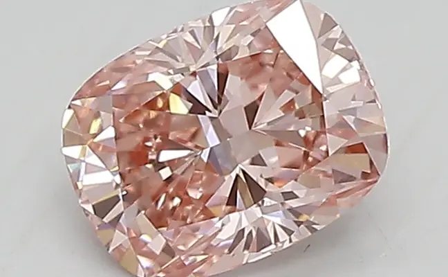 0.87ct FANCY INTENSE  PINK VVS2 Cushion (IGI)