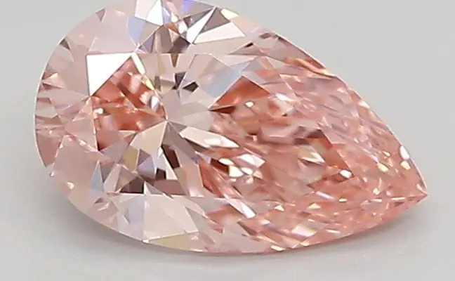 0.87ct FANCY VIVID  PINK VVS1 Pear (IGI)