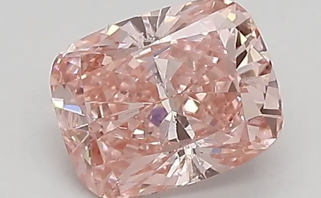 0.87ct FANCY VIVID  PINK VS1 Cushion (IGI)