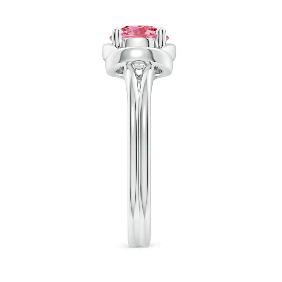 Unique Prong Round Engagement Ring