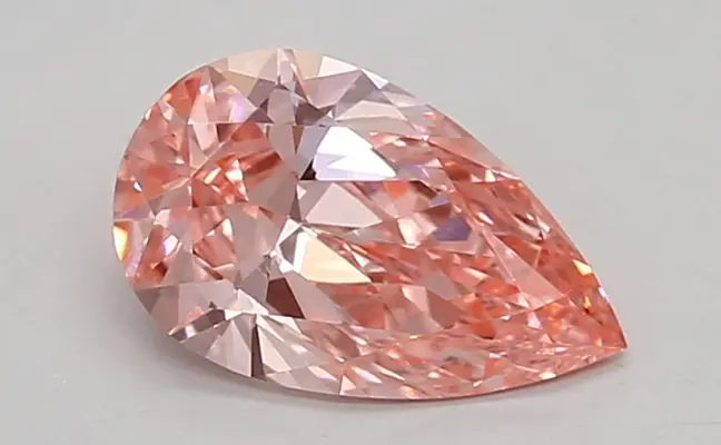 0.86ct FANCY VIVID  PINK VVS1 Pear (IGI)