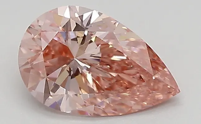 0.86ct FANCY VIVID  PINK VVS2 Pear (IGI)