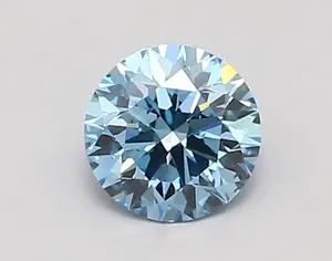 0.86ct FANCY VIVID  BLUE SI1 Round (IGI)