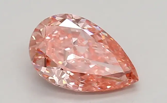 0.86ct FANCY VIVID  PINK VVS2 Pear (IGI)