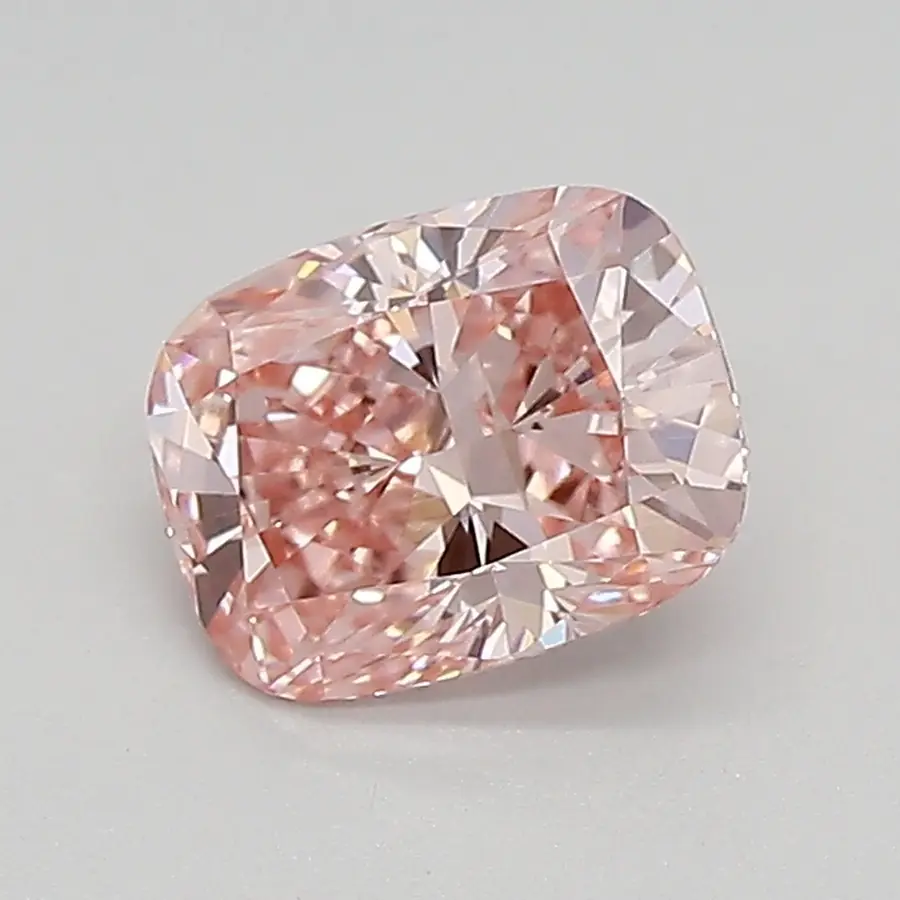 0.85ct FANCY VIVID  PINK VVS2 Cushion (IGI)
