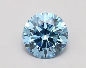 0.84ct FANCY VIVID  BLUE SI1 Round (IGI)