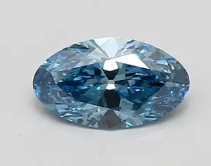 0.84ct FANCY VIVID  BLUE VS1 Moval (IGI)