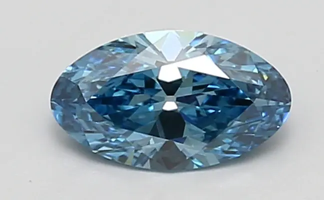 0.84ct FANCY VIVID  BLUE VS1 Moval (IGI)