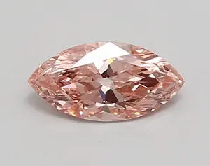 0.82ct FANCY VIVID  PINK VVS2 Marquise Old Miner (IGI)