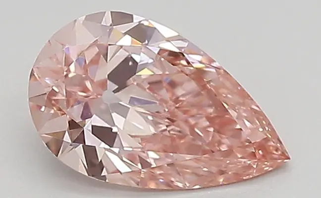0.80ct FANCY VIVID  PINK VVS2 Pear (IGI)