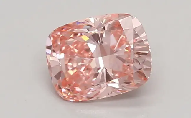 0.79ct FANCY VIVID  PINK VVS2 Cushion (IGI)