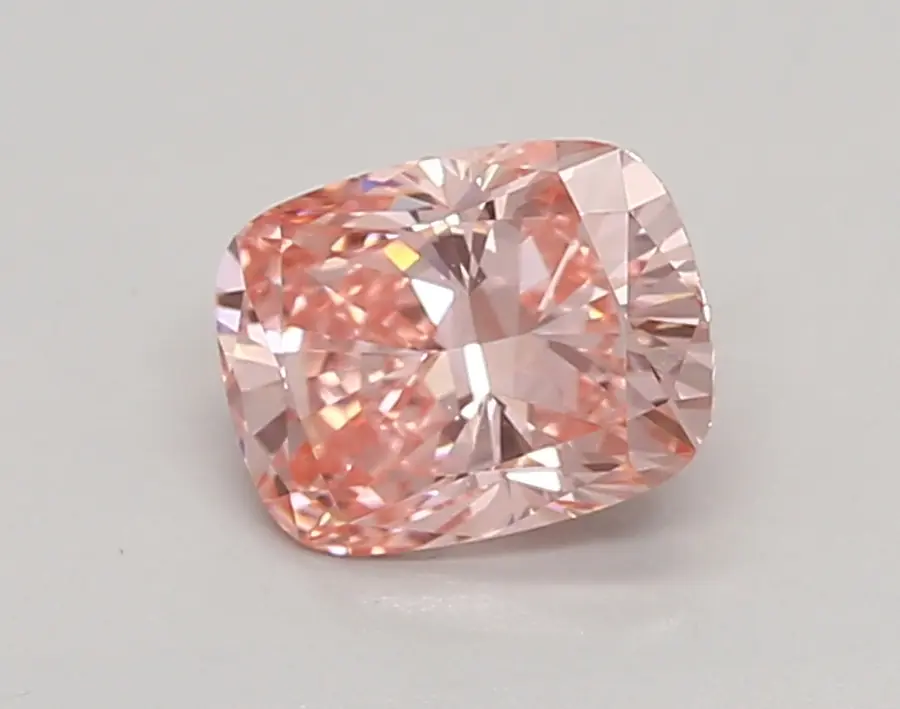 0.79ct FANCY VIVID  PINK VVS2 Cushion (IGI)