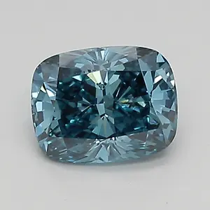 0.78ct FANCY VIVID  BLUE VS1 Cushion (IGI)