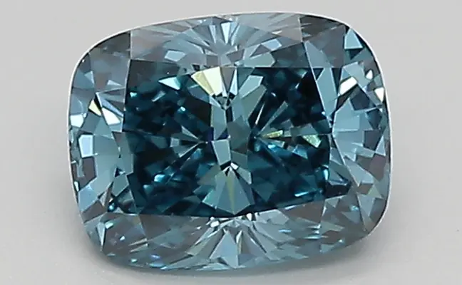 0.78ct FANCY VIVID  BLUE VS1 Cushion (IGI)