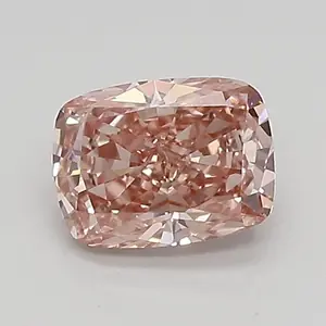 0.77ct FANCY VIVID  PINK VVS2 Cushion (IGI)