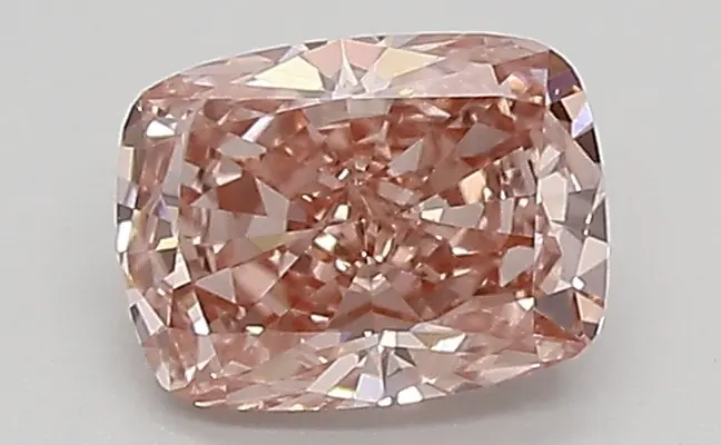 0.77ct FANCY VIVID  PINK VVS2 Cushion (IGI)
