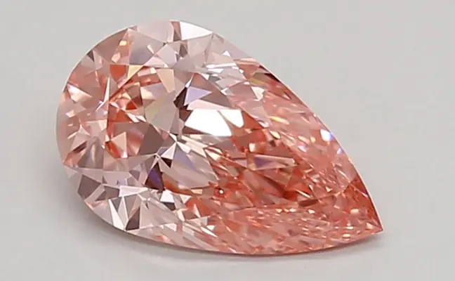 0.76ct FANCY VIVID  PINK VVS2 Pear (IGI)