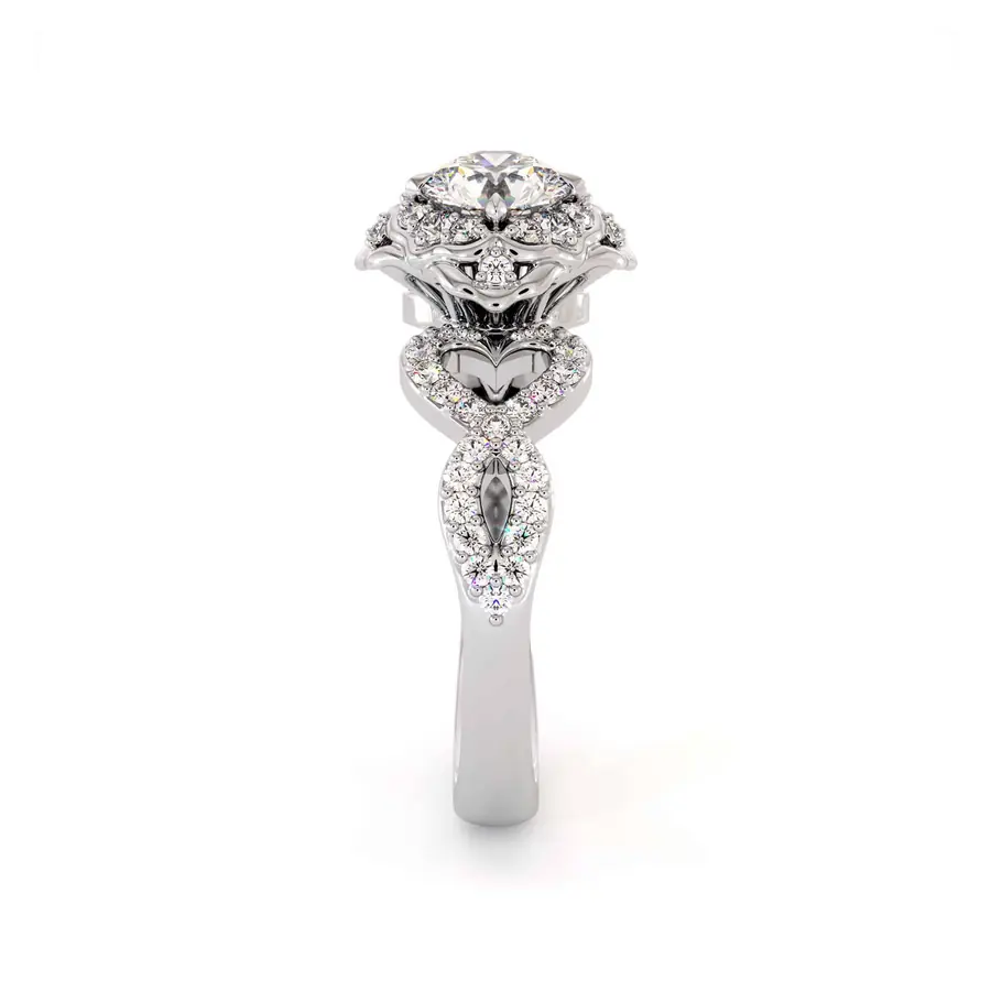 Infinity Heart Diamond Ring