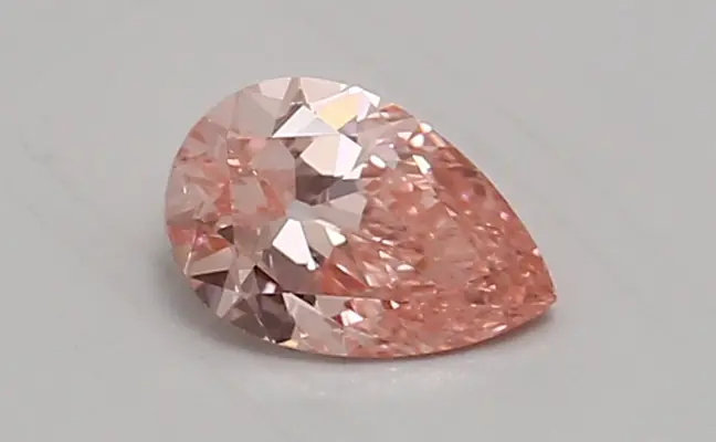 0.71ct FANCY VIVID  PINK VVS2 Pear (IGI)