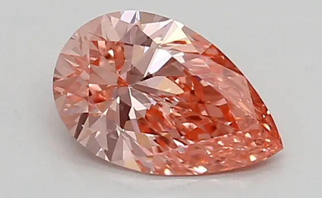 0.70ct FANCY VIVID  PINK VVS2 Pear (IGI)