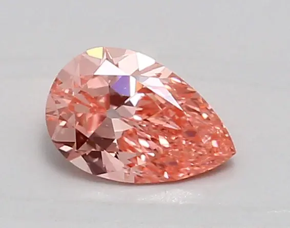 0.69ct FANCY VIVID  PINK VVS2 Pear (IGI)