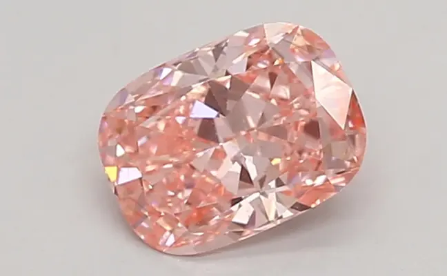 0.68ct FANCY VIVID  PINK SI1 Cushion (IGI)