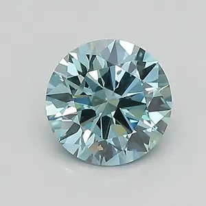 0.67ct FANCY VIVID  GREEN VVS2 Round (IGI)