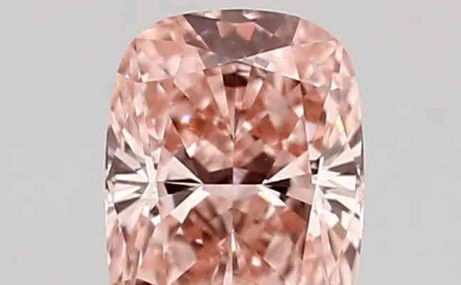0.67ct FANCY VIVID  PINK VVS1 Cushion (IGI)
