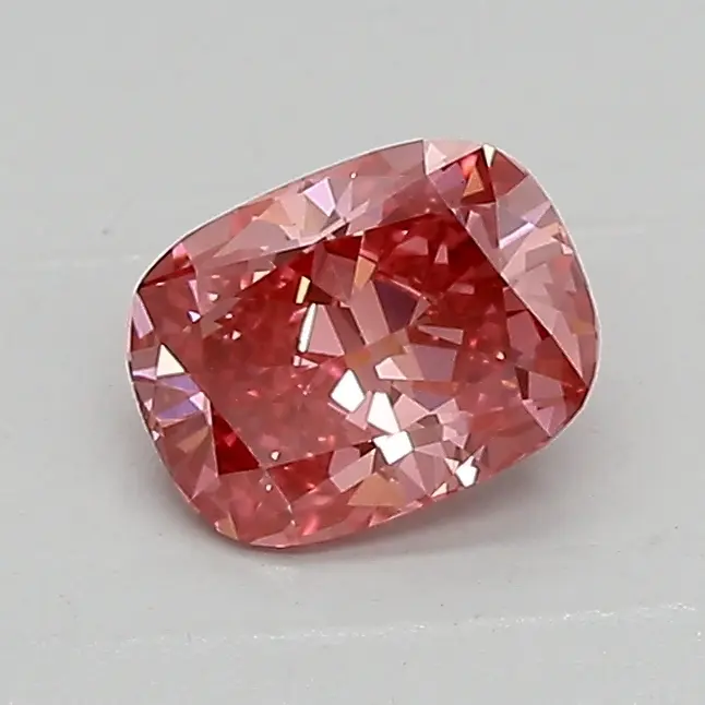 0.65ct FANCY VIVID  PINK VS2 Cushion (IGI)