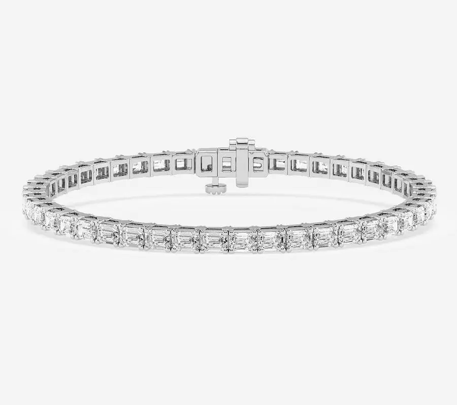10.50ctw Emerald East-West Tennis Bracelet