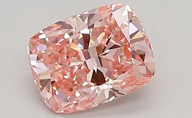 0.64ct FANCY VIVID  PINK VVS2 Cushion (IGI)