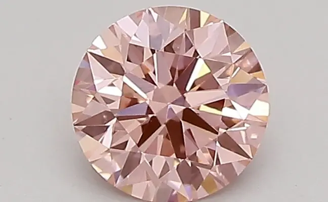 0.64ct FANCY VIVID  PINK VVS2 Round (IGI)