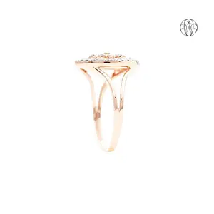 Noor Circle Ring (CI. Zaveri)- 0.20 CTW 35 PCS VS1 Lab Grown Diamond Ring