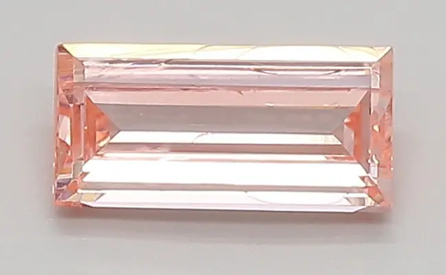 0.62ct FANCY VIVID  PINK VVS2 Baguette (IGI)