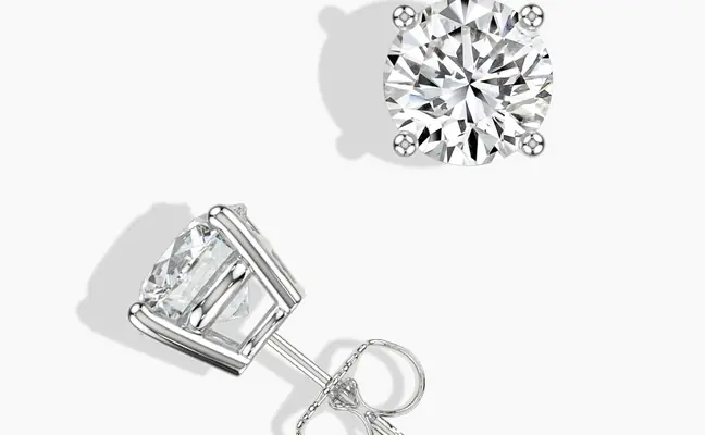 4.00 CTW Lab Grown Diamond Stud Earrings White Gold