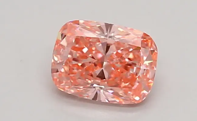 0.60ct FANCY VIVID  PINK VS1 Cushion (IGI)