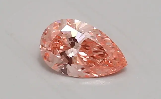 0.60ct FANCY VIVID  PINK VVS2 Pear (IGI)
