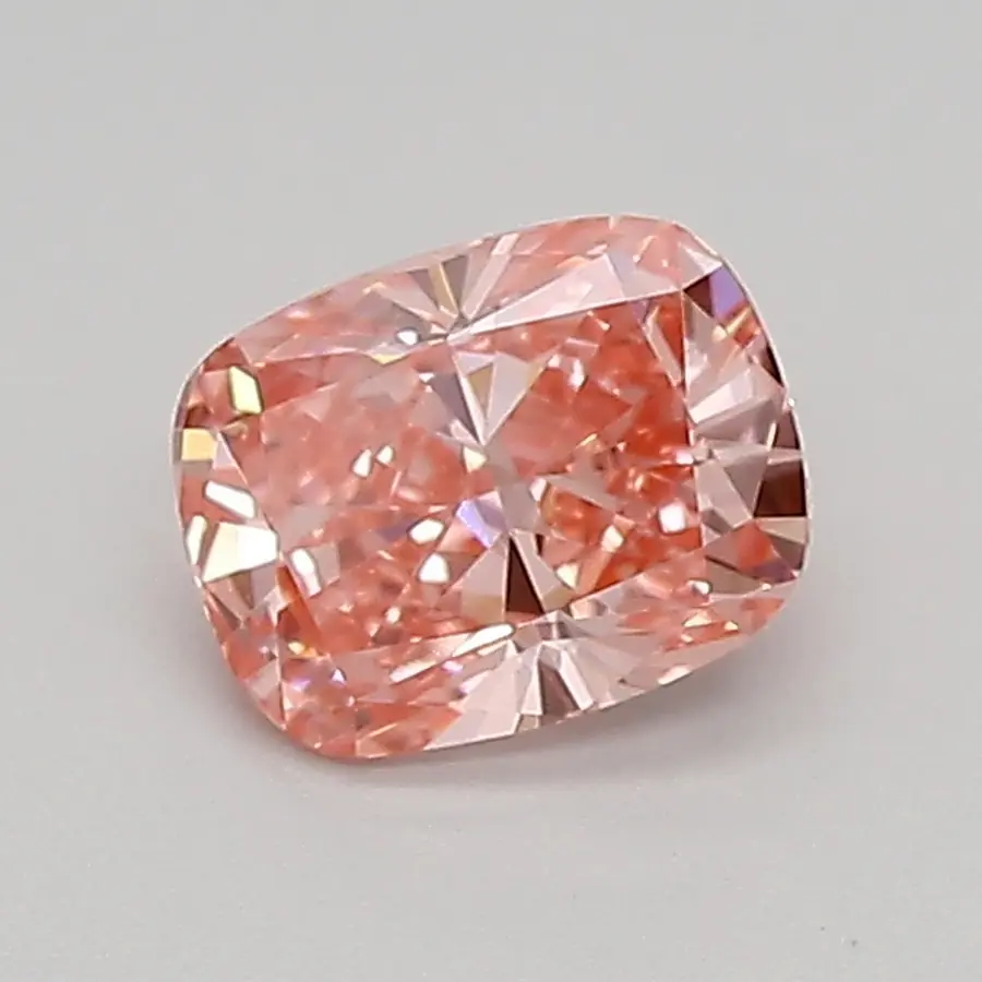 0.59ct FANCY VIVID  PINK VVS2 Cushion (IGI)
