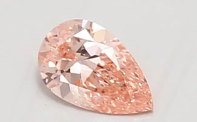 0.58ct FANCY VIVID  PINK VVS2 Pear (IGI)
