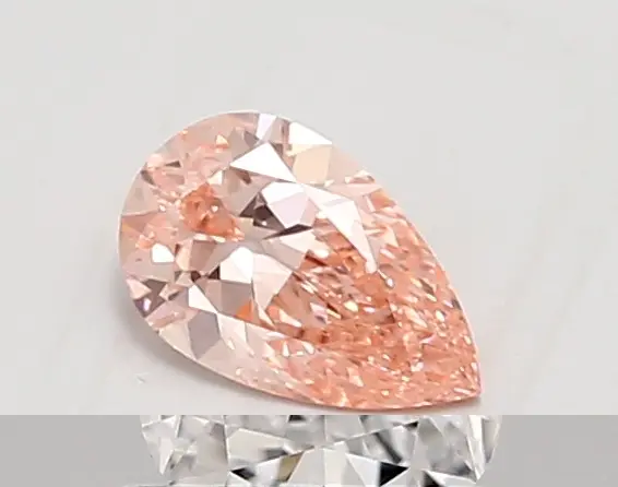 0.58ct FANCY VIVID  PINK VVS2 Pear (IGI)
