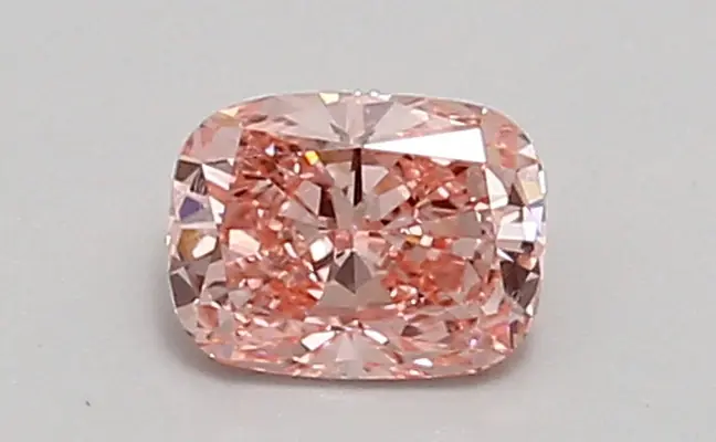 0.57ct FANCY VIVID  PINK VVS2 Cushion (IGI)
