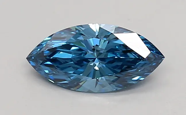 0.57ct FANCY VIVID  BLUE VS1 Marquise (IGI)