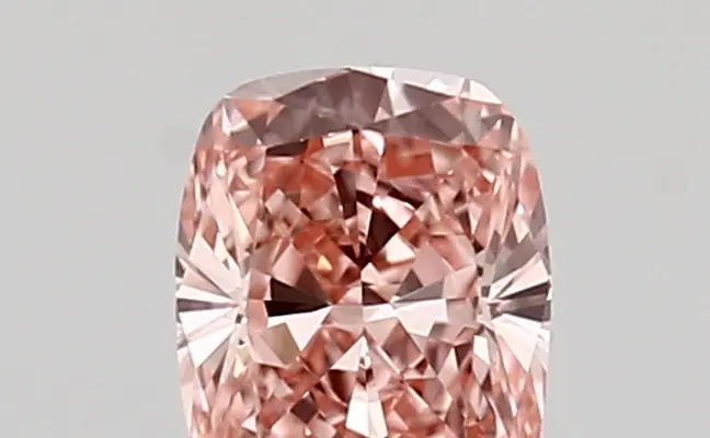 0.57ct FANCY VIVID  PINK VVS1 Cushion (IGI)