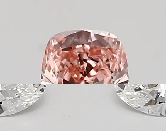0.57ct FANCY VIVID  PINK VVS1 Cushion (IGI)