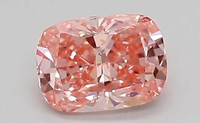 0.56ct FANCY VIVID  PINK VVS2 Cushion (IGI)