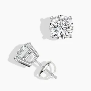 Premium 5 Carat diamond earrings - screw back