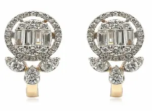 0.73 ct The Near-Carat Glimmer  Natural Diamond Earrings in White Gold